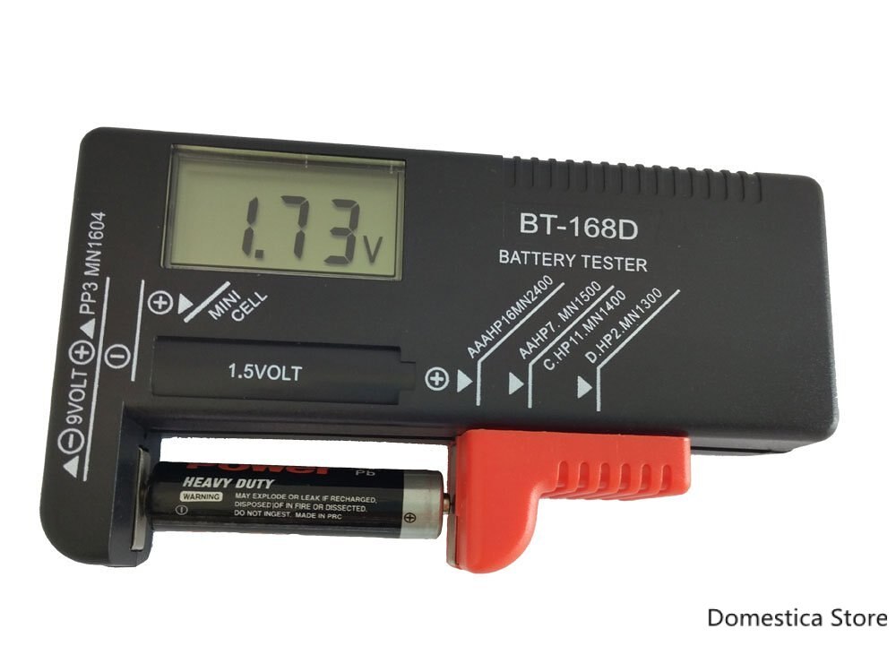 Bt168d digital batterikapacitetstester lcd indikator display bt -168d checker opladning batterispændingstester kontrol cellemåler: Digitalt display