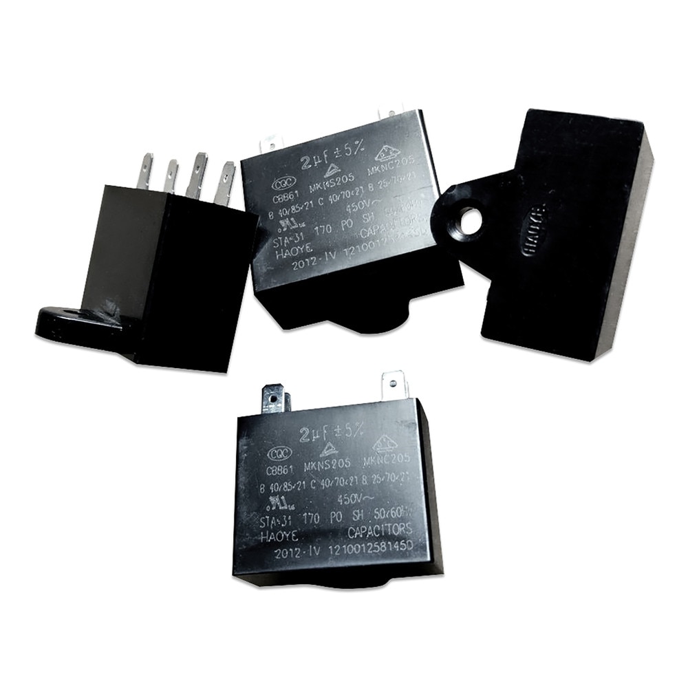 450AVC 1.5uF 2uF 2.5uF 3uF 3.5uF 4uF 5uF 6uF 8uF 10uF 12uF Rectangle Shaped Air Conditioner Parts Fan Motor Start Capacitor