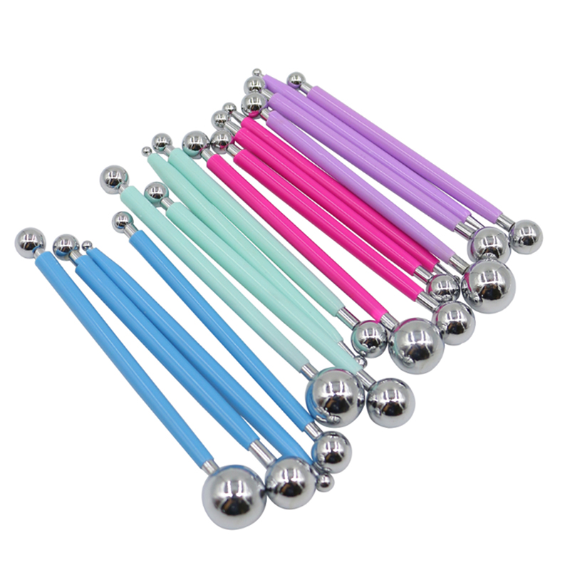 Moldeo de bola palos de acero inoxidable 4 unids/set arcilla polimérica DIY herramientas escultura herramienta juguetes para Clay talla