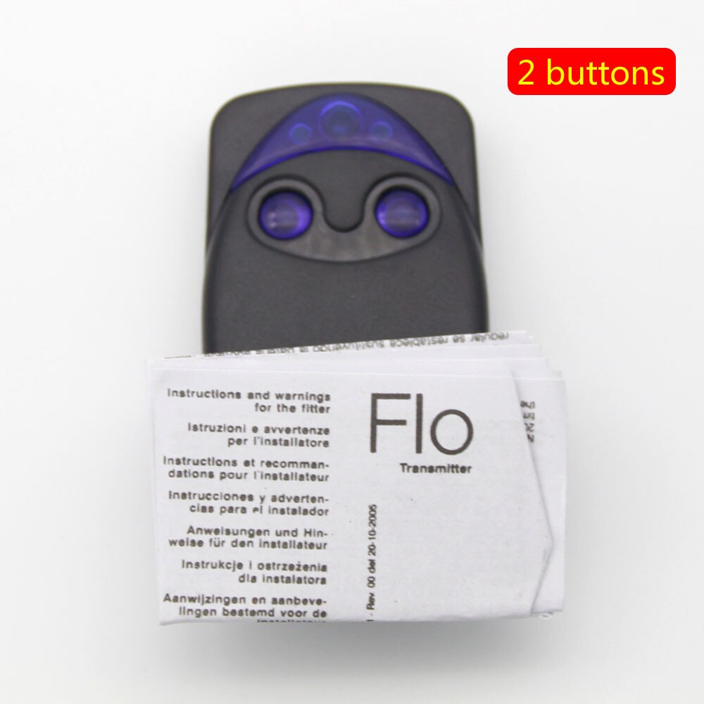 Flo2r-s Flo4r-s Afstandsbediening 433Mhz Compatibel Rolling Code Barrière Remote Garage Poort Deur Flors Controller 2 4 Knoppen: 2 buttons