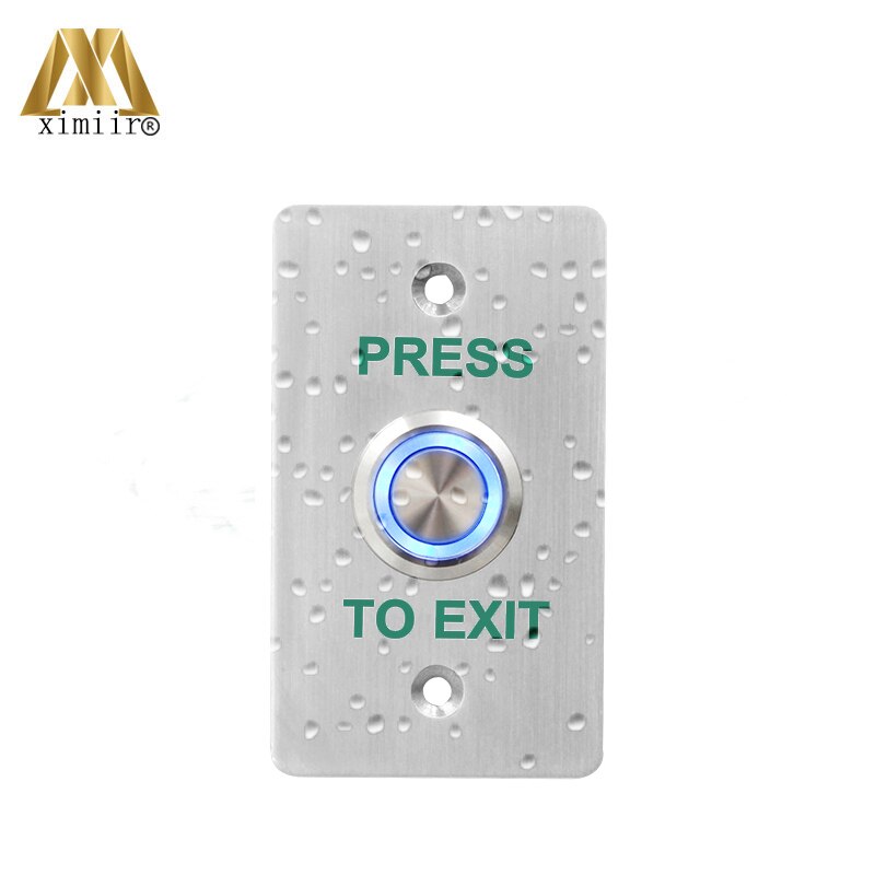 Stainless Steel IP68 Waterproof Door Release Button Access Control Push Button Access Control Exit Button Exit Switch Led Light
