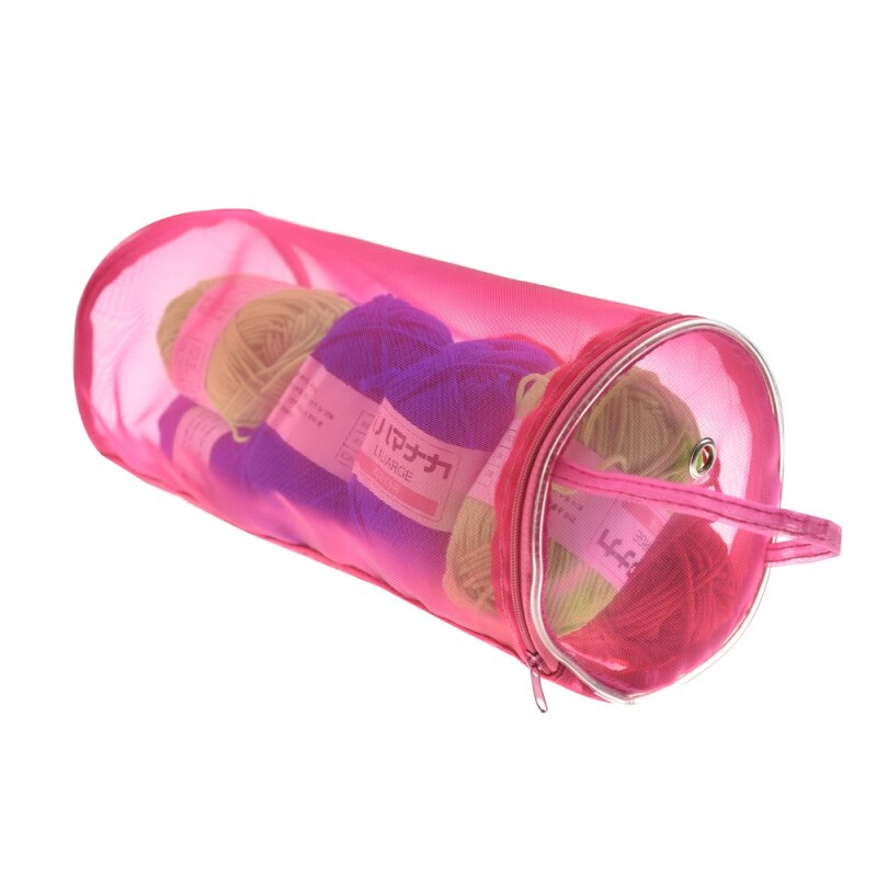 Estuche para lana, cestas de almacenamiento de hilo de tejer, bolsas Redondas de Plástico para viajar, mantener los hilos lejos de los gatos, perros y niños, 2 tamaños