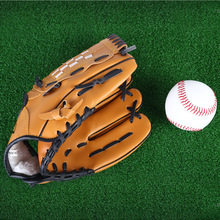 PVC Leather Left Hand Baseball Glove Outdoor Sports Brown Glove 11.5"/12.5" Softball Baseball Practice Equipment for Men Women