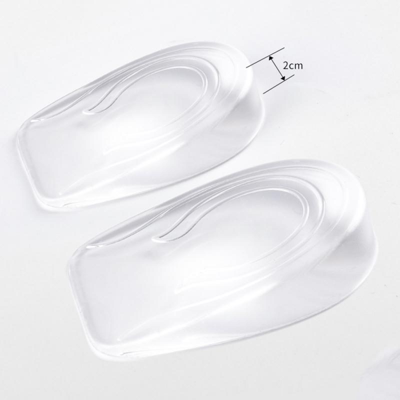 Almohadillas de Gel de silicona para el talón, para hombres y mujeres, Almohadillas protectoras para zapatos, cojín elástico, soporte para el arco, cuidado de los pies, 1-3cm: WOMEN 2CM