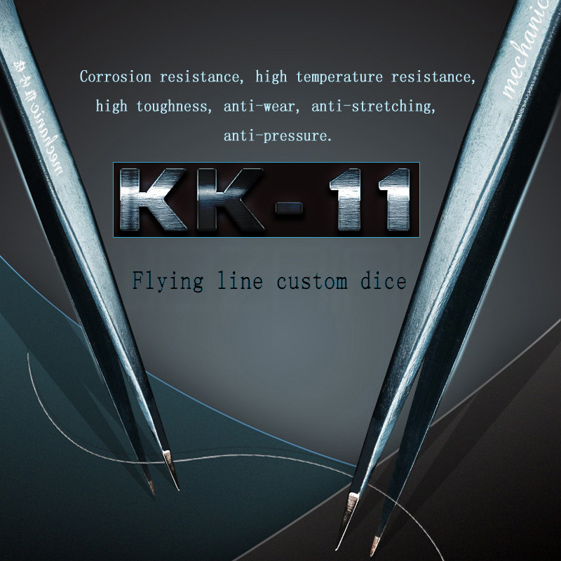 MECHANIC KK-11 Mobile Repair Special Flying Line Tweezers Anti-Static Corrosion Resistance Jump Line Custom Tweezers Hand Tools