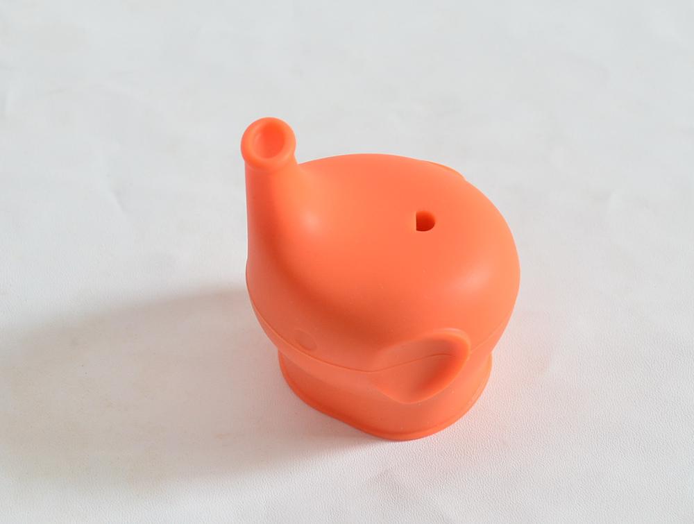 Couvercles en silicone fda pour biberons de bébé, biberons sans bpa, couvercles portables pour pailles pour #39: Orange