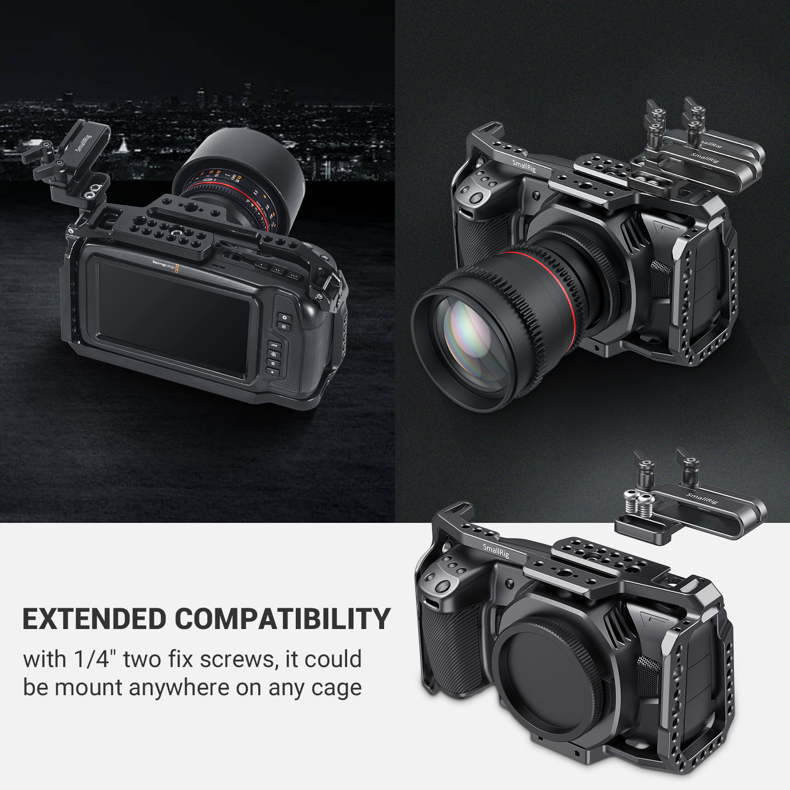 SmallRig Mount for Samsung T5 SSD Card Holder Mount Compatible With SmallRig Cage for BMPCC 4K 6K 2203- 2245B