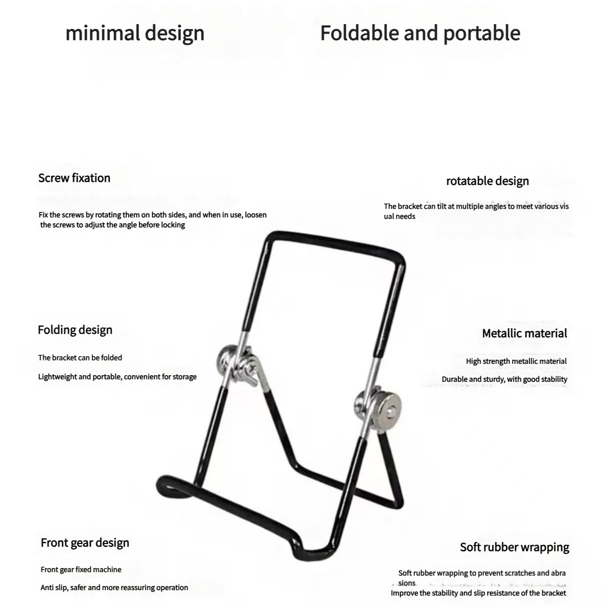 Foldable Adjustable Phone Tablet Stand Desktop Holder Mount Adjustable Desk Support Flexible Phone Stand