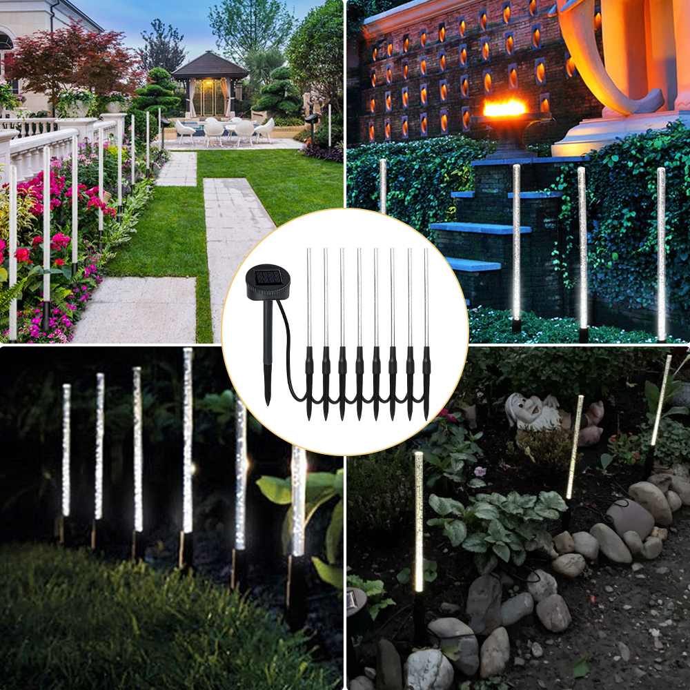 Solar Tube Lights Acrylic Bubble LED Solar Light For Christmas Lights Outdoor Landscape Garden Decoration Solar Lamp Set