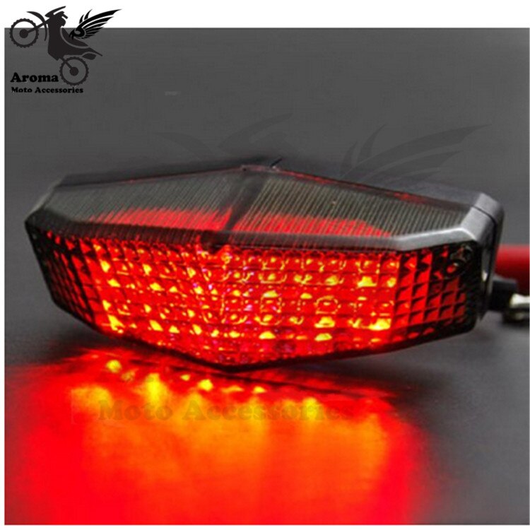 Luz LED de freno para motocicleta, luz trasera universal para motocross, ATV, todoterreno, iluminación roja, piezas para moto dirt pit bike