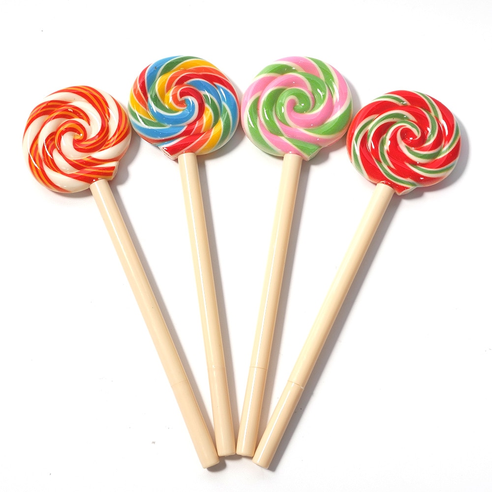 1 pièce Kawaii fournitures scolaires bureau papeterie stylo à bille poignées mignon sucette bonbon bonbon Freebie style
