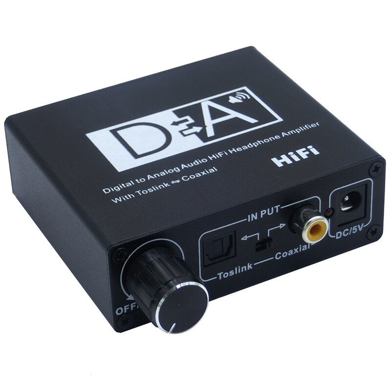 Hifi dac forstærker digital til analog o converter rca 3.5mm hovedtelefonforstærker til optisk koaksial udgang: Default Title