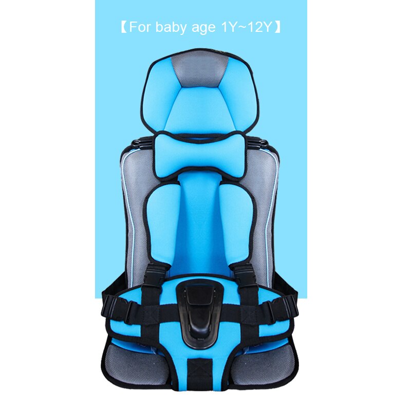 Baby Mat For Traveling Portable Seat Cushion For Children Toddler Infant Sitting Chair Pad Plain Color Kid Protective Seat Chair: Sky blue