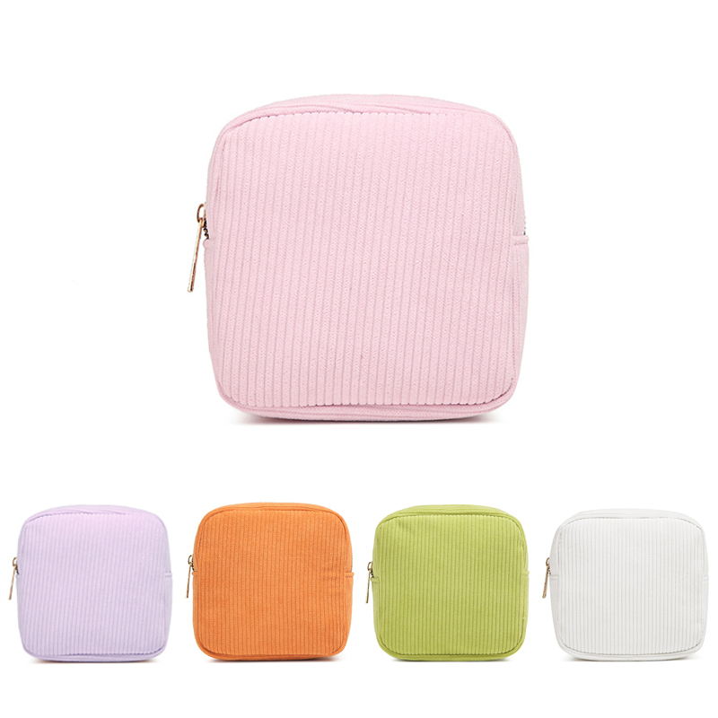Ins Plush Mini Cosmetic Storage Pouch Women Portable Makeup Lipstick Sanitary Napkins Travel Organizer Bags Small Bag