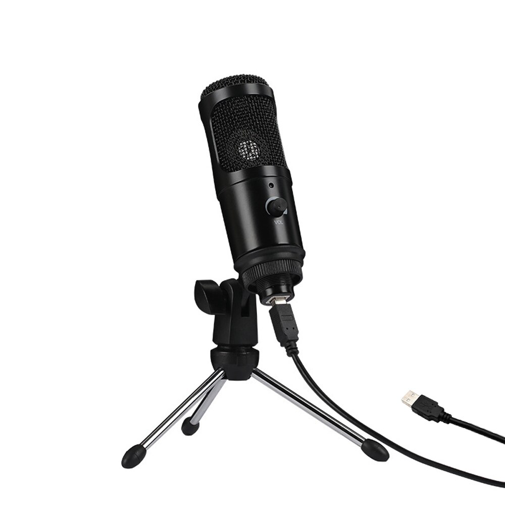 USB Condenser Microphone for Computer Karaoke Studio Microphone for Gaming Recording Broadcasting Mic with Clip Tripod Stand