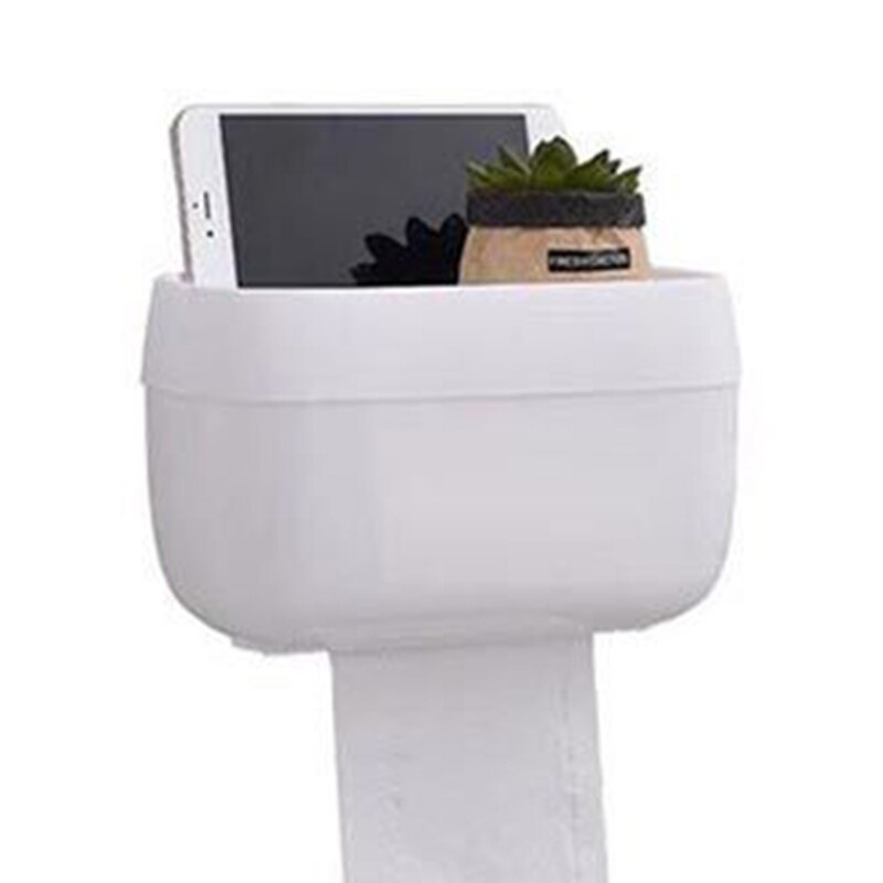 Eenvoudige Wc Tissue Doos Hoge Capaciteit Handige Duurzaam Huishoudelijke Adhesive Carton: White M