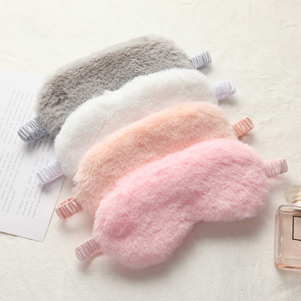 Mascarilla de felpa suave para dormir, máscara para los ojos con de nube de amor, parche de ojos, siesta, salud