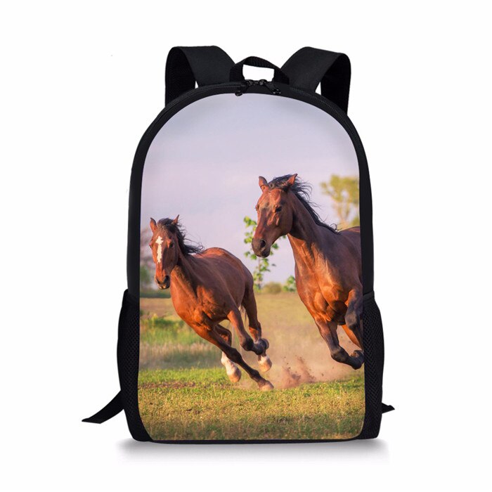 Forudesigns 3 Stks/set Wilde Paarden Schooltas Voor Jongens Orthopedische Rugzakken Schooltas Basisschoolleerlingen Mochila Escolar: RH0448C