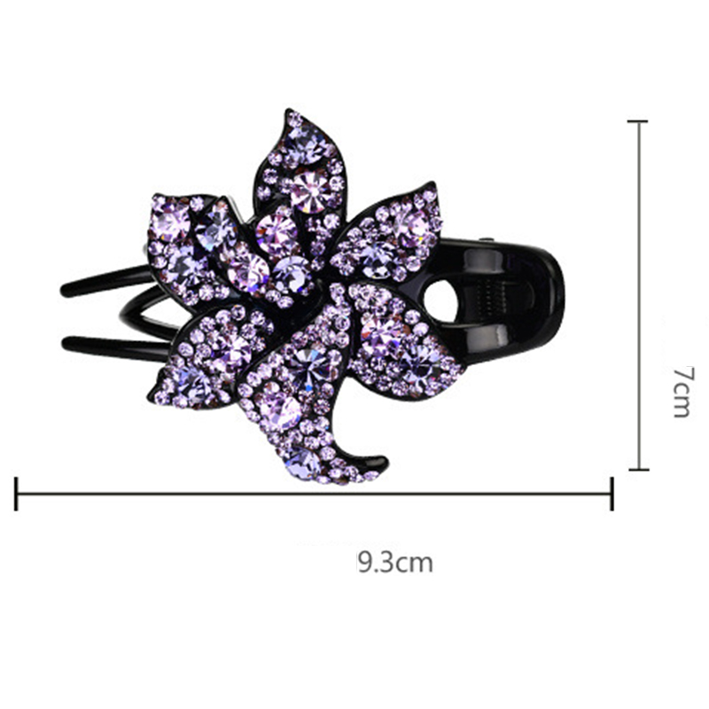 11 Kleuren Hollow Bloemen Haar Clip Barrette Bloem Strass Haarspeld Mode Haaraccessoires Vrouwen Sieraden Haar Klauw Hoofddeksels