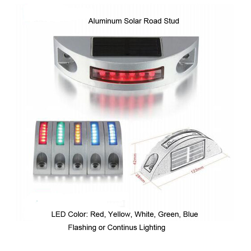 2pcs/pack RED LED Solar Truck Traffic Solar Road Light , Solar Road Marker, Solar Cat Eyes