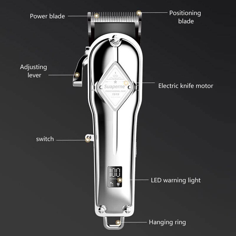 trimmer for men in stock Rechargeable hair clipper metal hair clipper cutter mower cutting machine Razor trimmer clippers beard