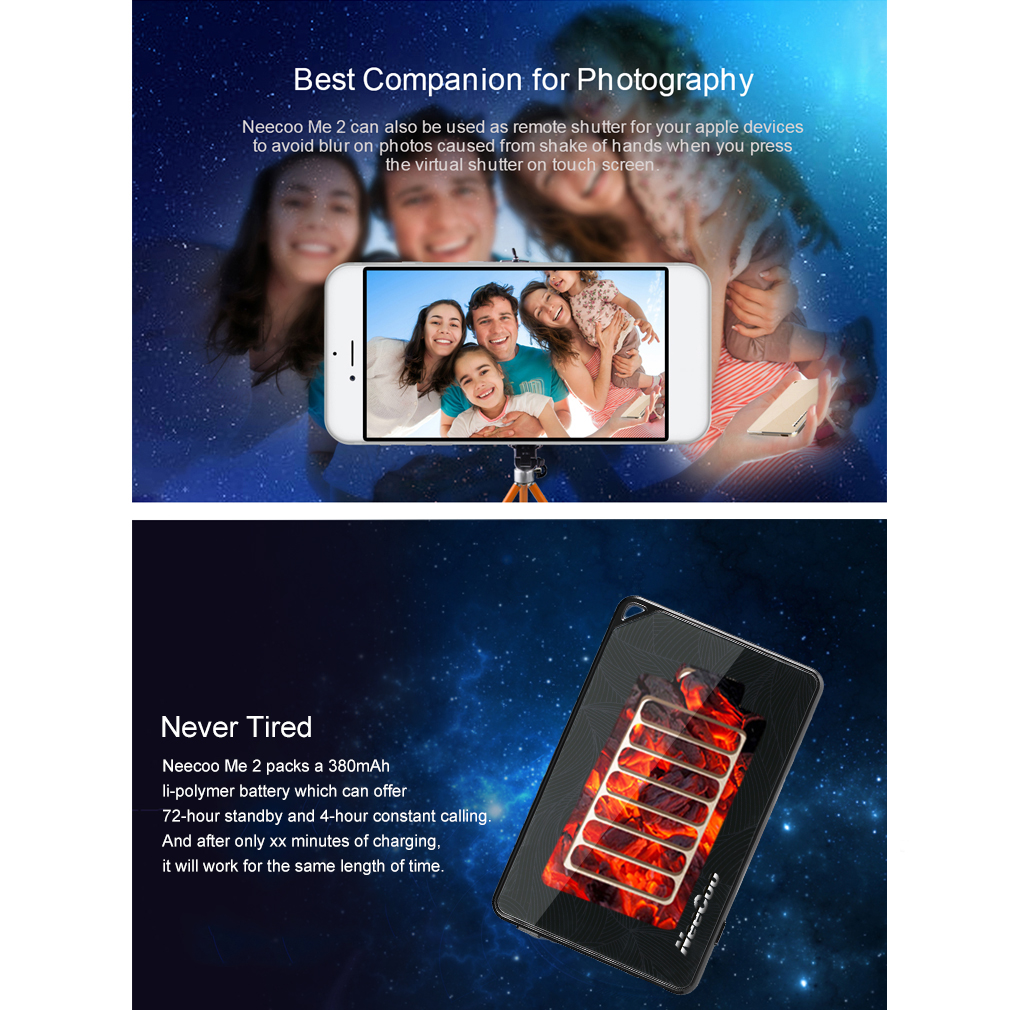 NeeCoo Dual SIM Adapter with Remote Control Camera Shutter + Power Bank for iPhone 6s/6s Plus/6/6 Plus/5/5s/4s