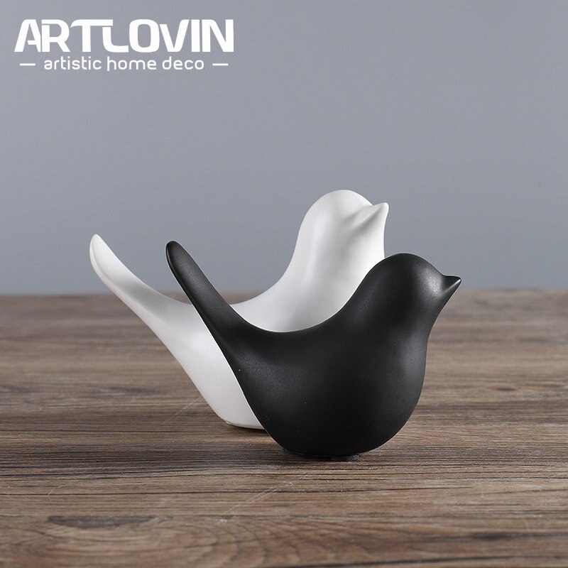 nordisch Kreative Weiß Keramik Vogel Figuren Heimat Dekoration Zubehör Party Handwerk für Wohnzimmer verwöhnen Hochzeit Ornamente