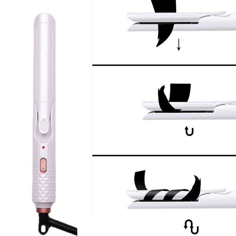 2 in 1 Hair Straightener Flat Iron Pro Ceramic Hair Curler Marcel Curling Irons Stove Large Wand Mini Style Tool Roller Magic