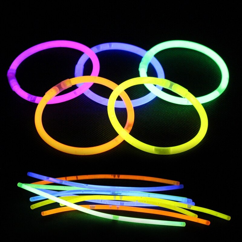 100Pcs Bright Colorful Glow Sticks Party Fluorescence Light Glow Sticks Bracelets Necklaces Neon For Wedding Party Glow Sticks
