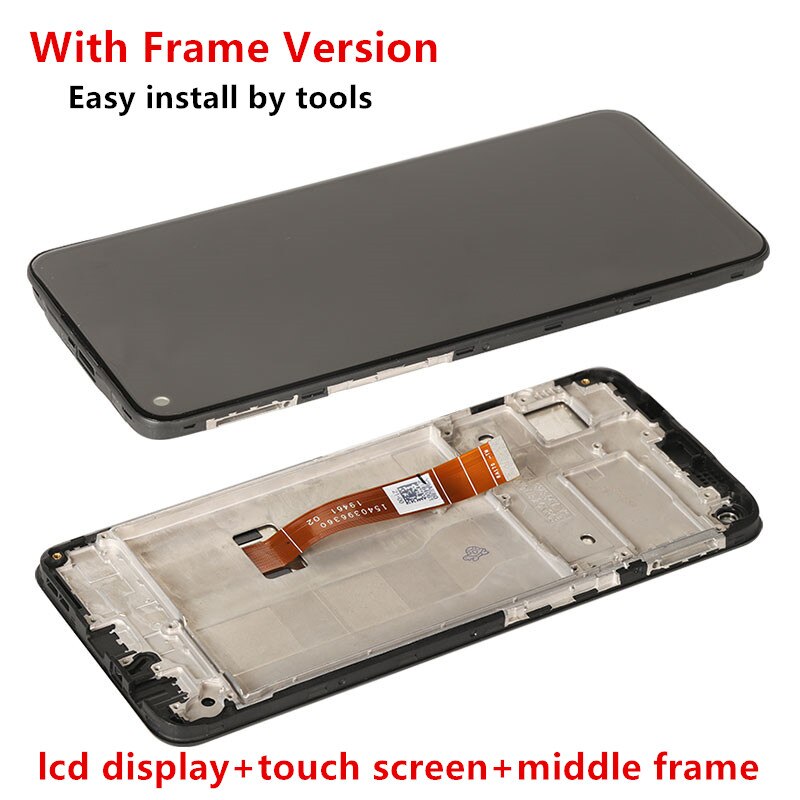 Écran tactile Lcd de remplacement avec cadre central, 6.5 pouces, pour Oppo Realme 6 RMX2001