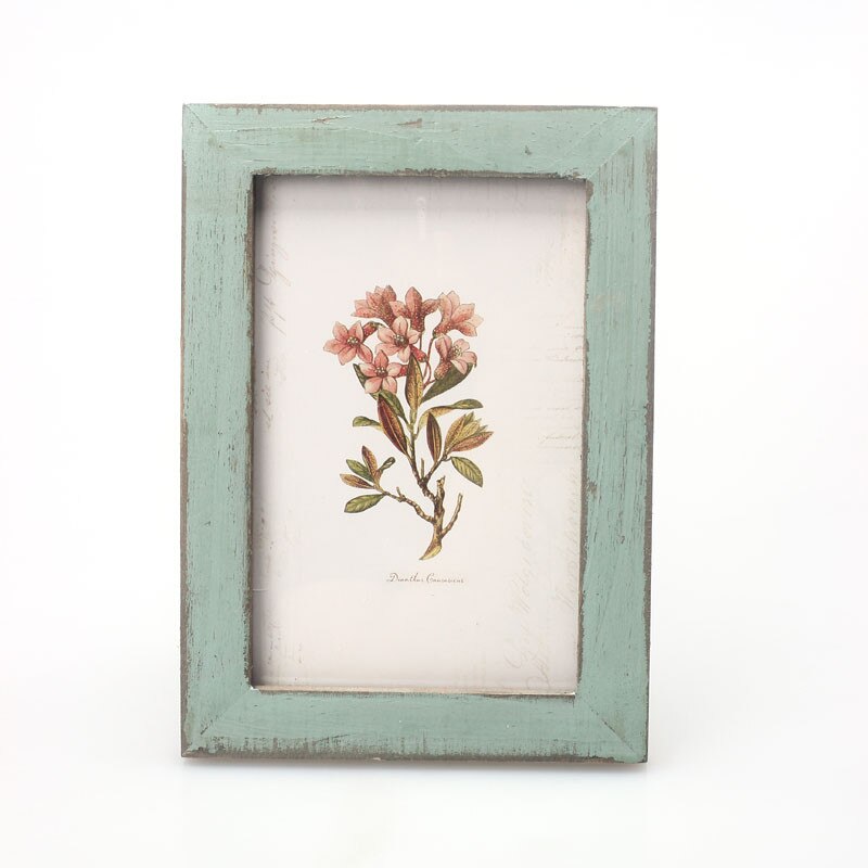 5 Colors Vintage Photo Frame Home Decor Retro Wooden Wedding Couple Recommendation Pictures Frames Ornament: D