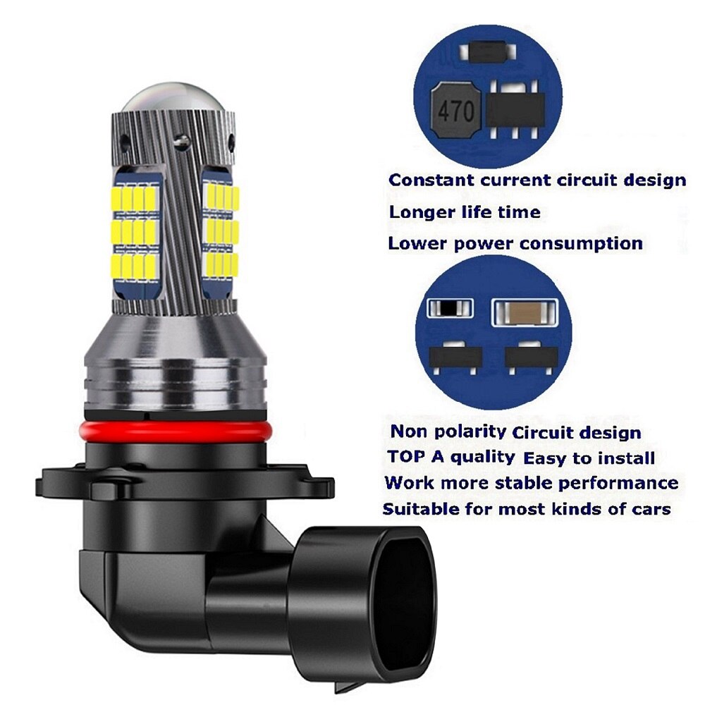 1Pcs H1 H3 H11 H8 9006 HB4 881 880 H27 Led Auto Mistlamp Auto Anti mistlamp Lamp Mistlampen 6000K Wit