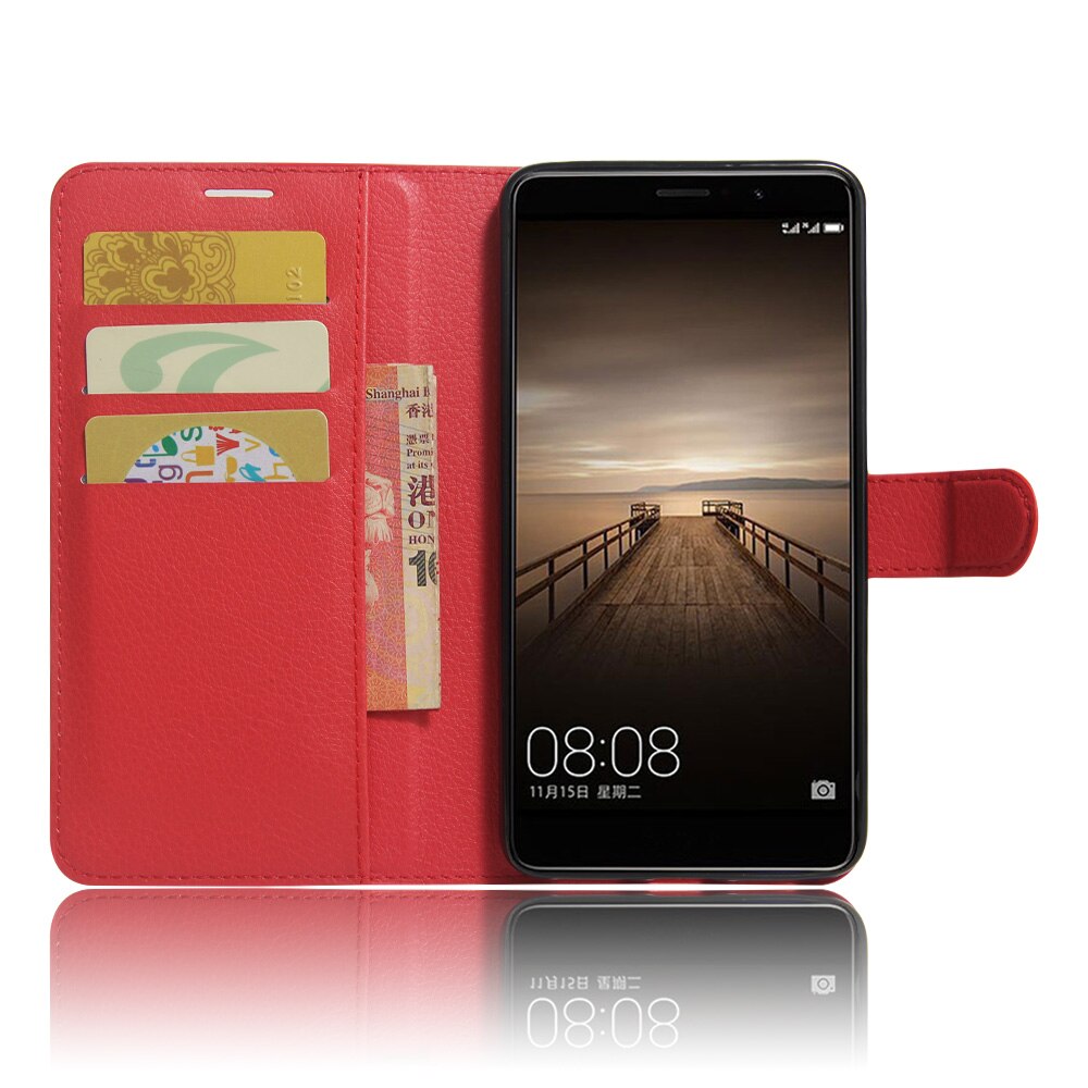 De luxe Flip housse En Cuir Pour Huawei Mate 9 MHA-L09 MHA-L29 5.9 "Logement De Couverture Arrière étui Portefeuille coque + Carte + Support