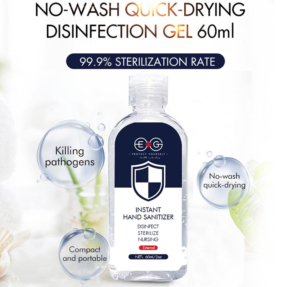 Disposable Hand Sanitizer Gel Portable Hand Soap Rinse Free Hand Wash Gel For Home Travel 60ML Support