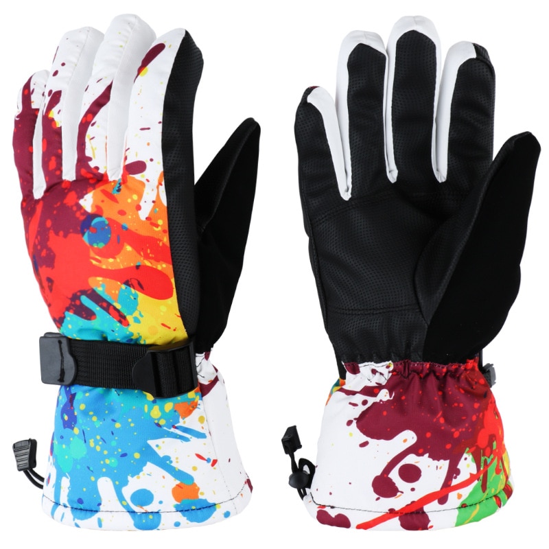 Gants De Ski pour femmes Guantes De Invierno en plein air mitaines De Snowboard imperméables et cachemire pour hommes Plus gants De Ski pour adultes en coton