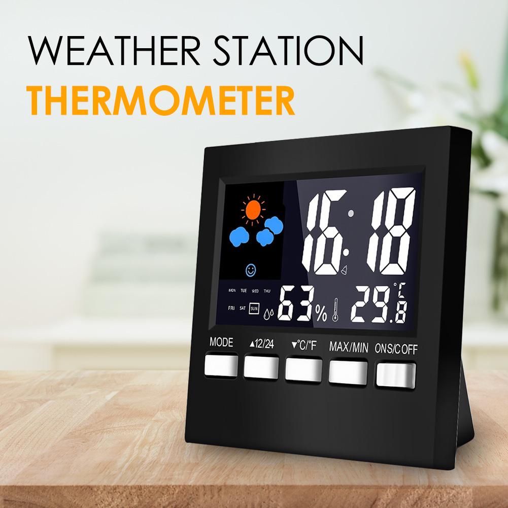 Digital Weather Station Thermometer Hygrometer Indoor Temperature Humidity