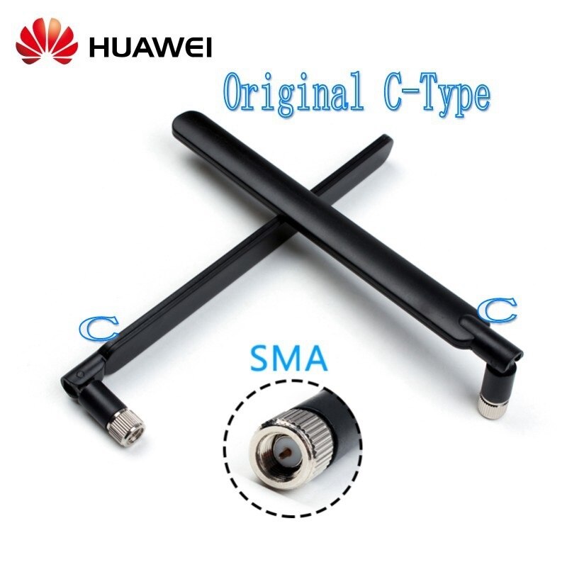 Original huawei 4g lte ekstern 2 stk antenne til  b525 b593 e5186 b880 b310 e5172 b315 b311 sma c-type (medfølger ikke router)