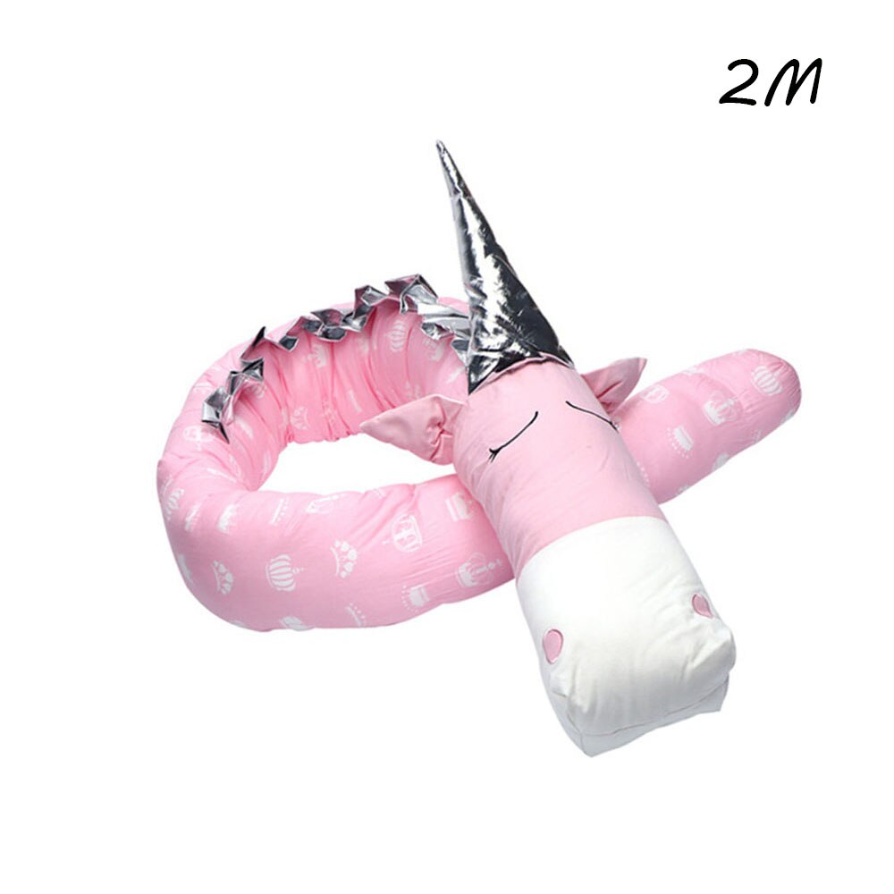 Baby Crib Bumper Newborn Baby Bedding Cartoon Unicorn Pillow Infant Cradle Kids Bed Fence Baby Decoration Room Guardrail For Bed: 2M