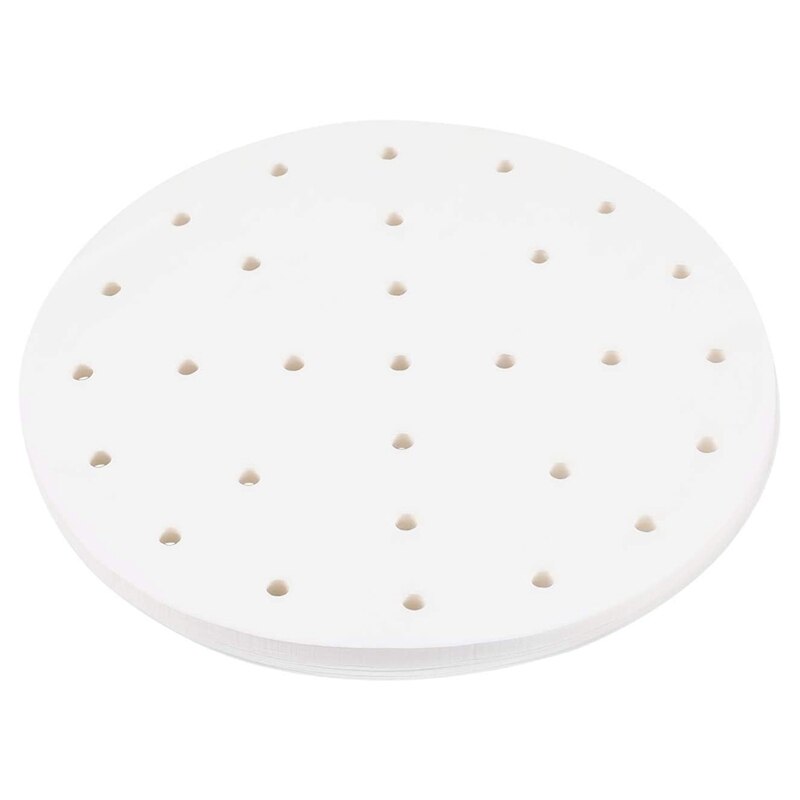 Air Friteuse Geperforeerde Perkament Vellen Papier Liners, 9 Inch (200 Vel) Voor Airfryer, bamboe Stoomboot Mand, Magnetron: Default Title