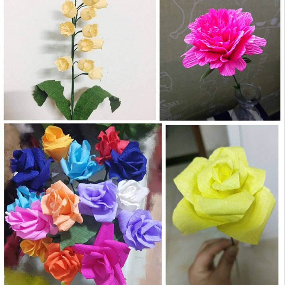 Origami Gefältelt Krepp Papier DIY Blume Machen Verpackung Falten Scrapbooking Dekoration Handwerk Papier Sscrapbooking Papier Handwerk DIY