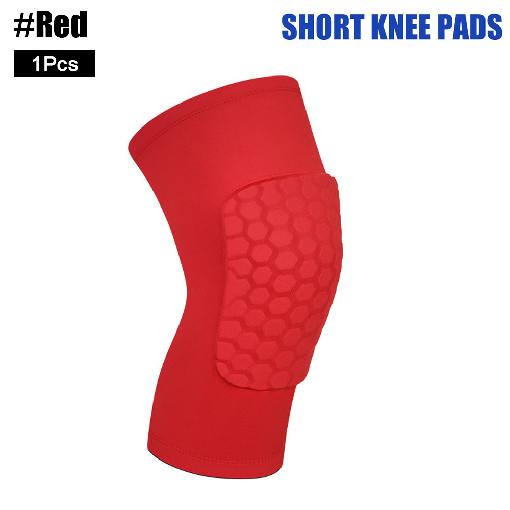 1Pcs Basketball Volleyball Knee Pad Honeycomb Foam Support Compression Leg Sleeve Knee Brace Support Sports Fitness Equipmet: S / Pink
