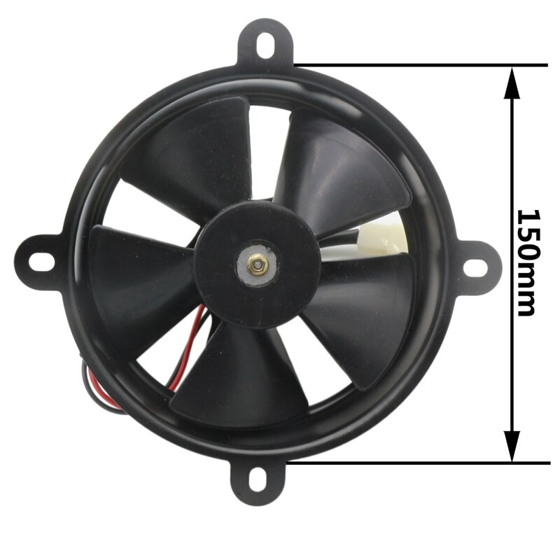 6 Inch Electric Cooling Fan Radiator For Quad Dirt Bike Buggy Atv Karting 150 200 250Cc Motorcycle Heat Sink Cooler Fans