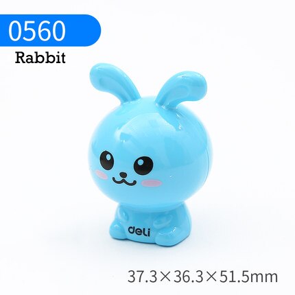 Deli – Mini taille-crayon aiguisé, série d'animaux de compagnie, animaux colorés, Kawaii, trou de 0.8 et 1.2cm plus épais/plus grand, fournitures de bureau: 0560 0.8cm hole