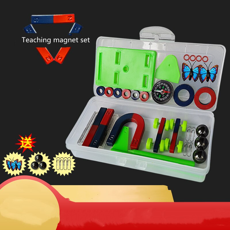Magnet Set Magnetic Levitation Box Scientific Experiment Teaching Aids Large Experimental Box U-shaped Strip Compass Magneticcar
