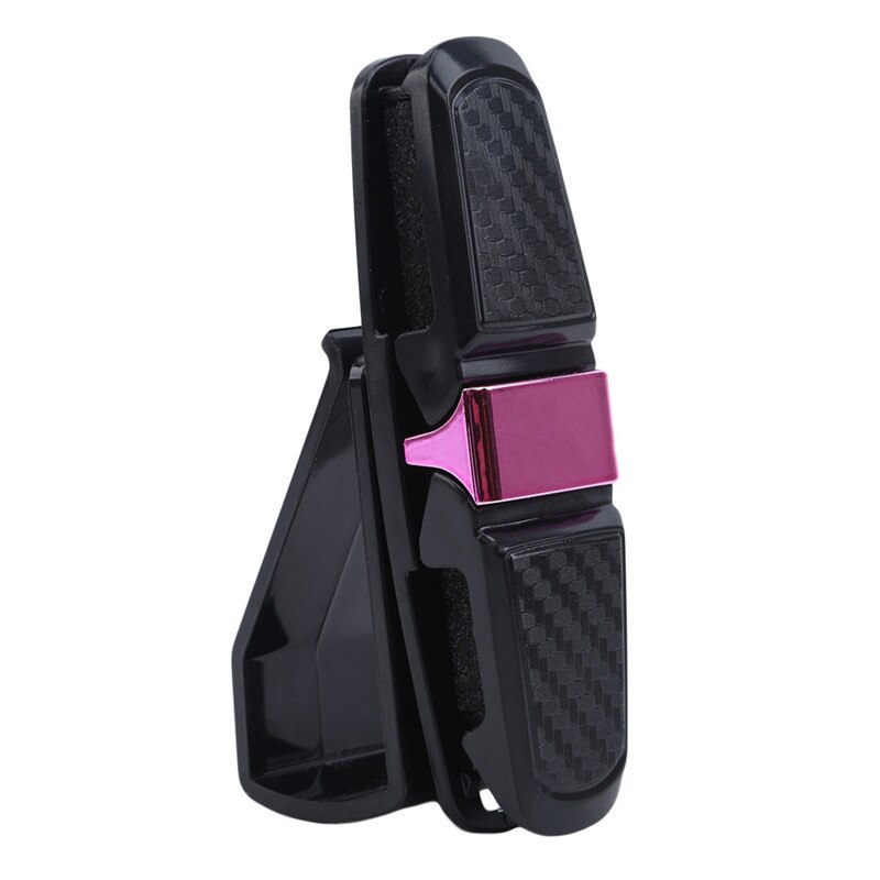 Przenośny robić samochodu futerały na okulary klamra na karty i okulary osłona przeciwsłoneczna robić samochodu uchwyt na okulary przeciwsłoneczne ABS okulary akcesoria samochodowe: róża czerwony