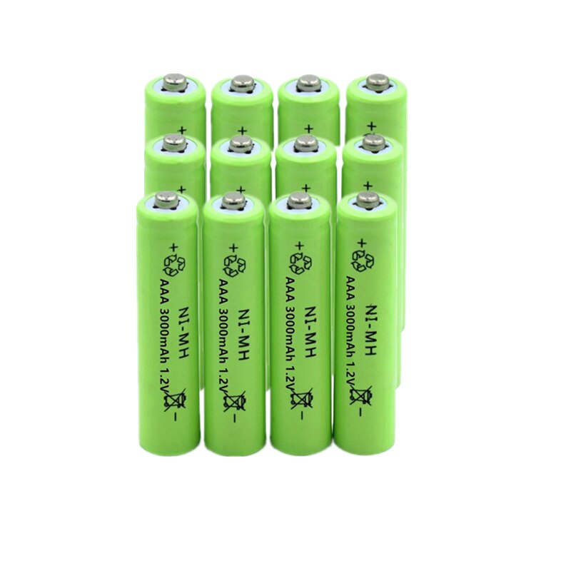 100% Original AAA 3000mAh akku NI-MH 1,2 V AAA batterie für Uhren, mäbenutzen, Computer, spielzeug Also auf, Batterie + Ladegerät