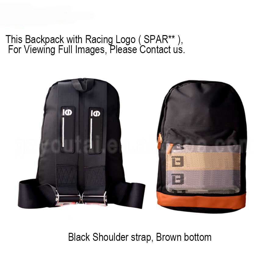 EDBETOS JDM estilo automovilístico de la novia de tela mochila asientos Bride Material de tela mochila Auto escuela bolsa de la novia: blacksp
