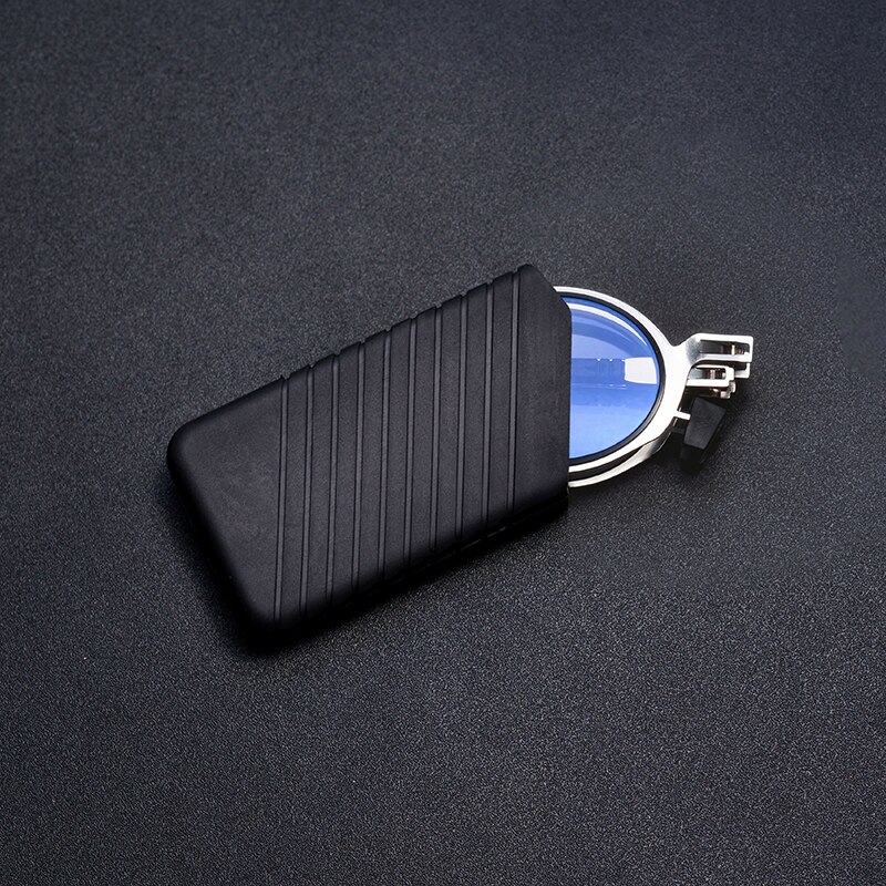 Opvouwbare leesbril voor heren, etui, vergrootglas, draagbaar, slot, blauwlichtbril, presbyopiebril, brilmontuur +4