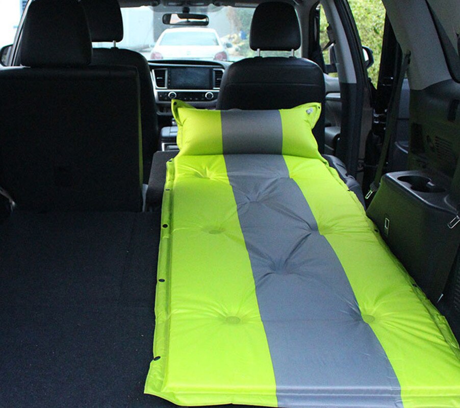 Travel Bed Automatic Car 3cm Mattress SUV Foldable Rear Seat Sleeping Pad Folding Trunk Inflatable Multi-Function Camping Mat: Green 5cm thick