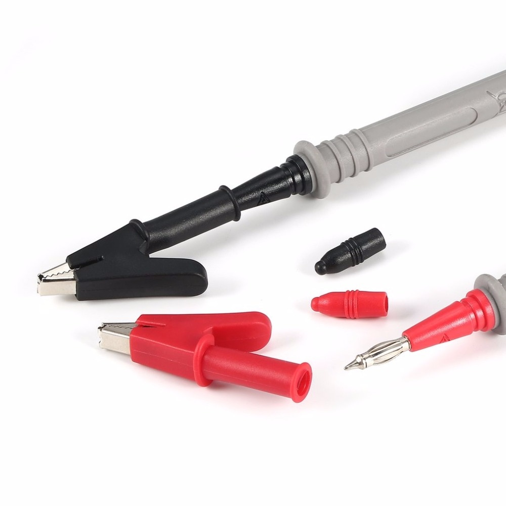 2 Pcs Full Protective Alligator Clips Crocodile Electrical Clamp for Multimeter Test Leads Pen Testing Cable Probe